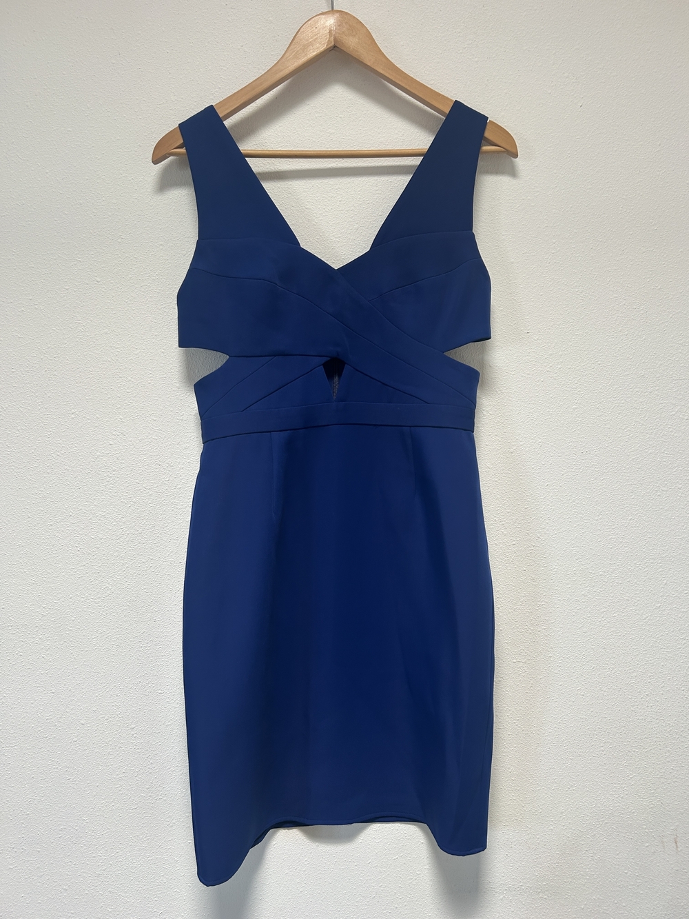 BCBGMaxAzria Royal Blue Cutout Sheath Mini Dress
